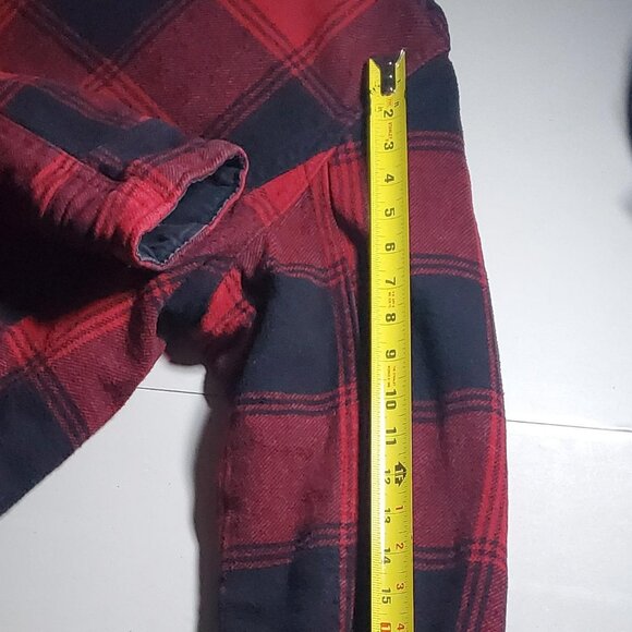 HOLLISTER black and red plaid coat Mens sz L - shipping incl - Picture 14 of 16